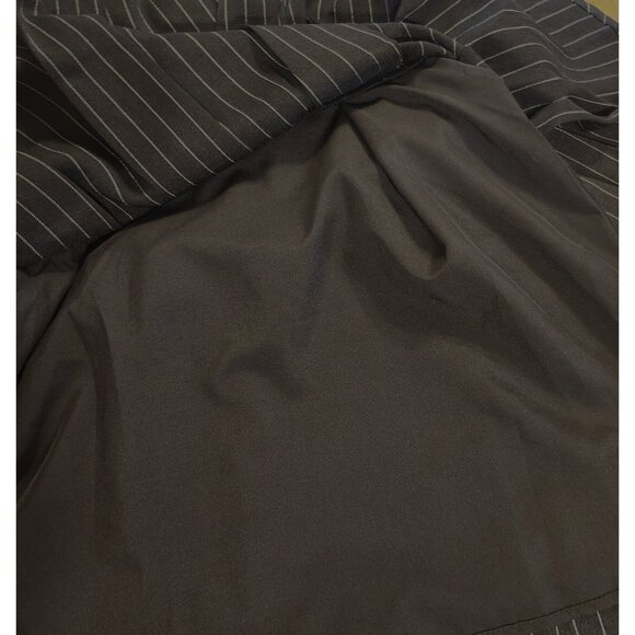 Cider Women's Size Medium Black Striped Split Button Blazer Mini Dress Pleated - Picture 9 of 10